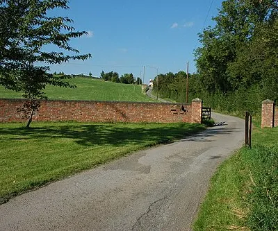 Road to Hooze Farm Hooze Farm is at the end of a no through road at Hardwick Green.