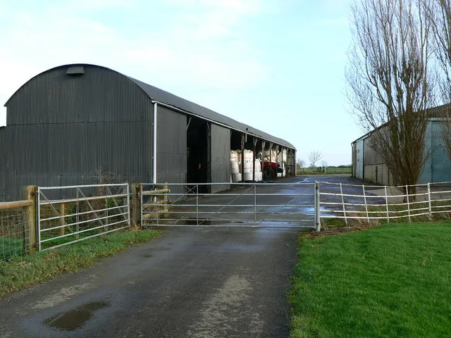 Barns, Lushill Farm, Lushill, Swindon Modern structures from their appearance, certainly well-maintained.