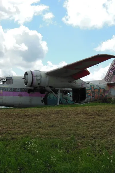 An old plane at Long Marston Airfield