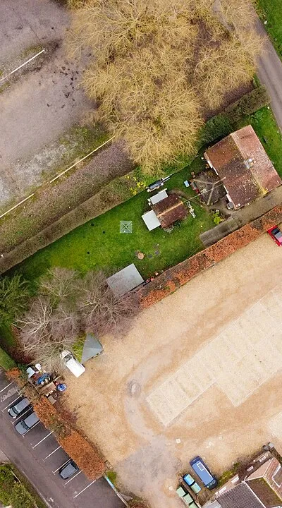 Aerial image of the Watermill Theatre, Bagnor, Newbury