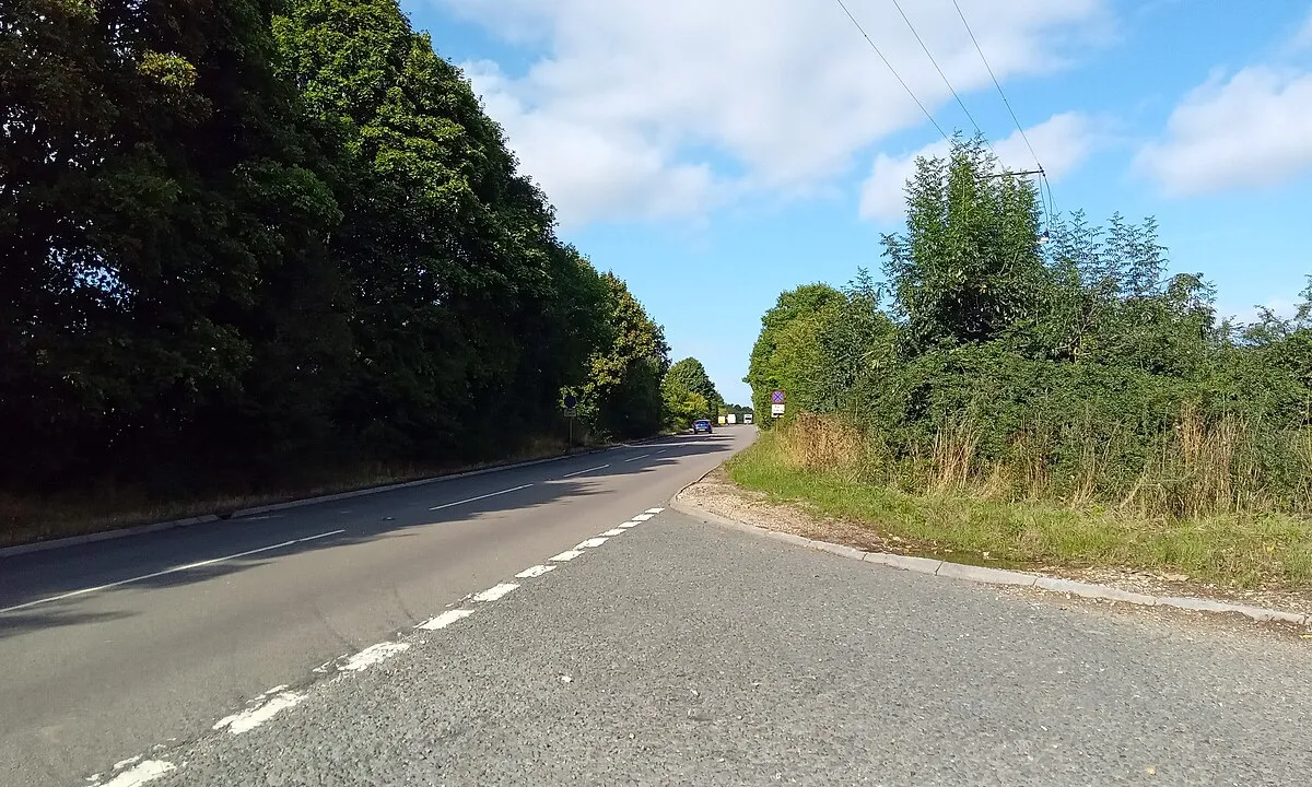 A338 at the junction for Lovelocks