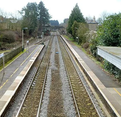 A view south from Kemble railway station footbridge