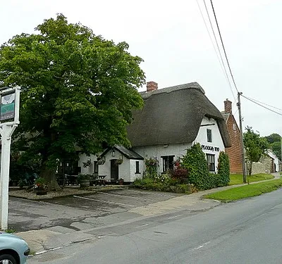 The Plough Inn, Wanborough One of three pubs (2009) within a short walk along Wanborough High Street.
This thatched pub is furthest south-east.