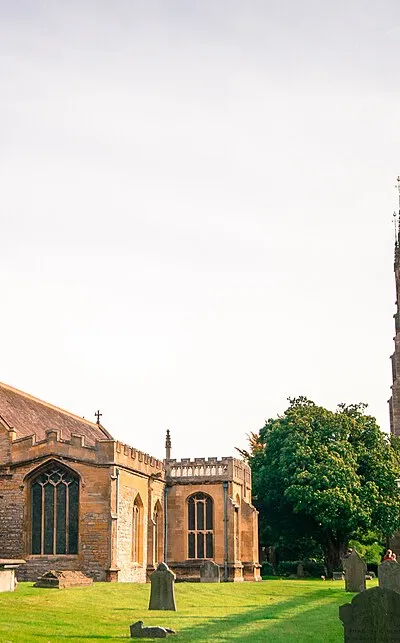 All Saints Church and Abbey Tower in Evesham, Waorcestershire, UK