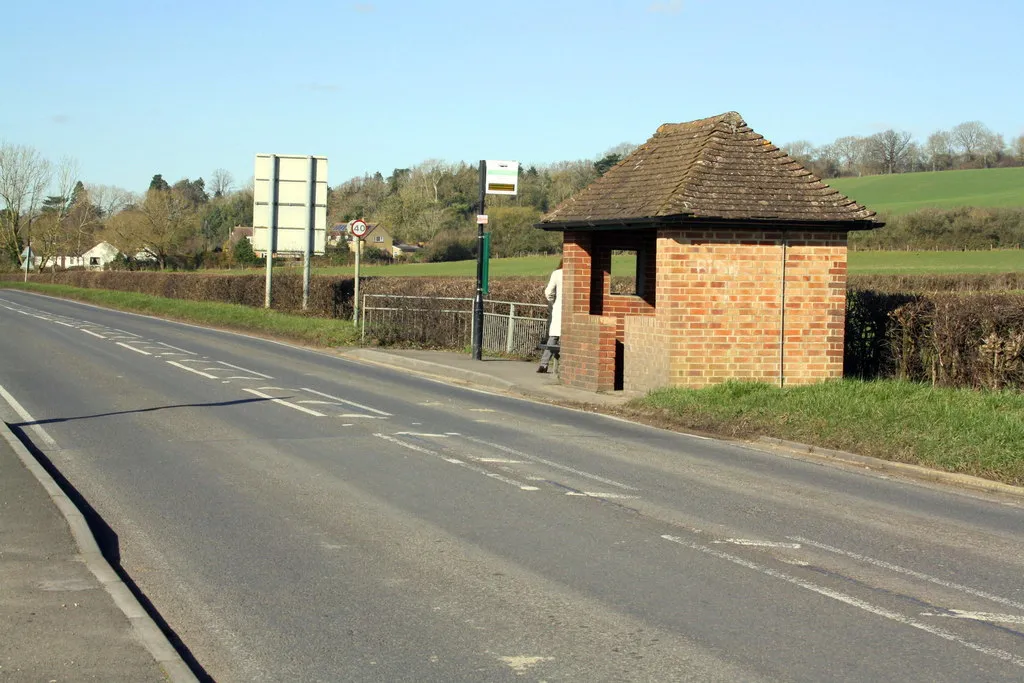 Bus shelter beside B4044