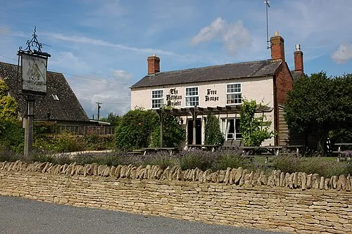 The Norman Knight pub, Whichford, Warwickshire, seen from the southeast