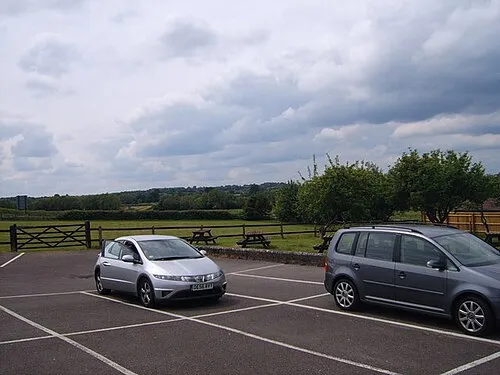 Freke Arms car park, Highworth View in other direction (more carpark, less garden)