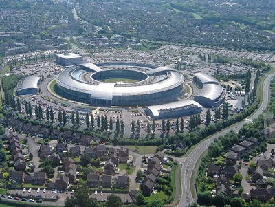 Government Communications Headquarters, Cheltenham, Gloucestershire, England. Built 2002.
Quote from the GCHQ website: “Employing over 6,000 people from a range of diverse backgrounds, we strive to keep Britain safe and secure by working with our partners in the Secret Intelligence Service (MI6) and MI5. Our headquarters is based in Cheltenham, with regional hubs in Scarborough, Bude, Harrogate and Manchester”.
Looking south-east from a Piper Cherokee Warrior (reg G-BBXW) during a pleasure flight from Gloucestershire Airport.