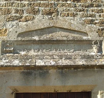 A legend over the south door