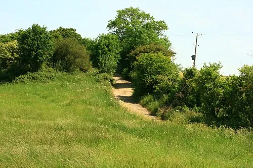 Fosse Way, (again) Fosse Way coming down to cross over the River Avon. Just west of Easton Grey, West Wiltshire.