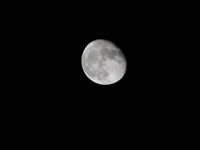 A gibbous super moon