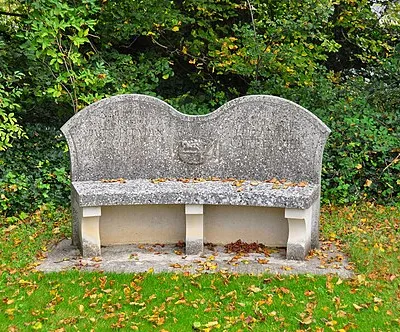 Churchyard Stone Seat, Parish Church, Foxley, Wiltshire 2020