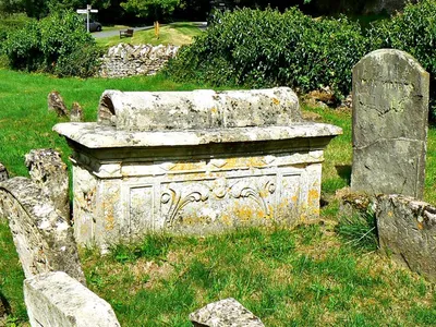 Bale tomb, Church of St Michael and St Martin, Eastleach, Gloucestershire