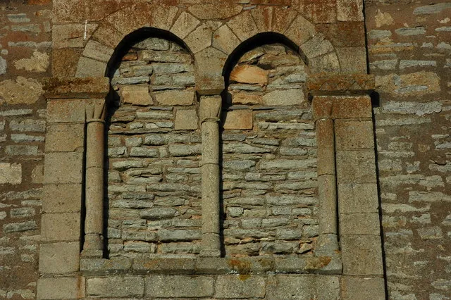 Arches in Stoulton Church A pair of Norman arches in the south wall of Stoulton church.