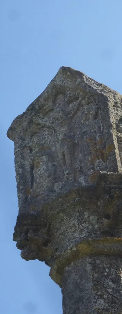 detail of the crucifixion carved in the cross