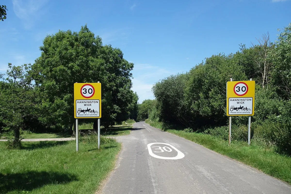 30 mph through Hannington Wick