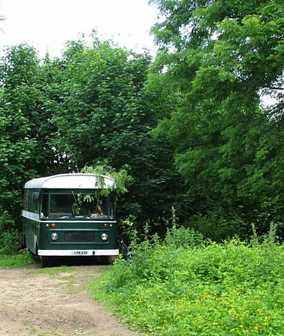 A home in a bus? Adjacent to a public bridleway just off the B4070 near Bull's Cross, this bus looked very much as if it served as a home to someone. There was no one to be seen, but there was a pushbike tucked around the back, and the bus looked as if it had been there for a while.