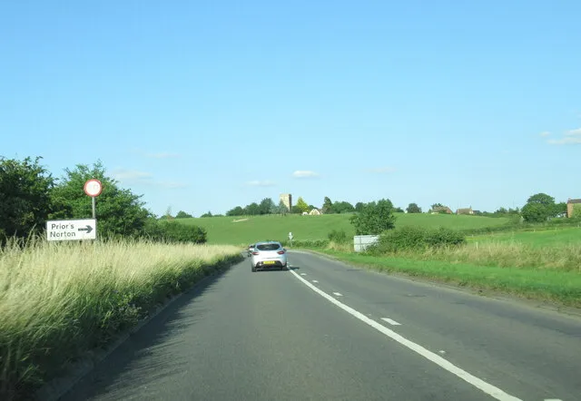 A38 Tewkesbury Road at turning for Priors Norton