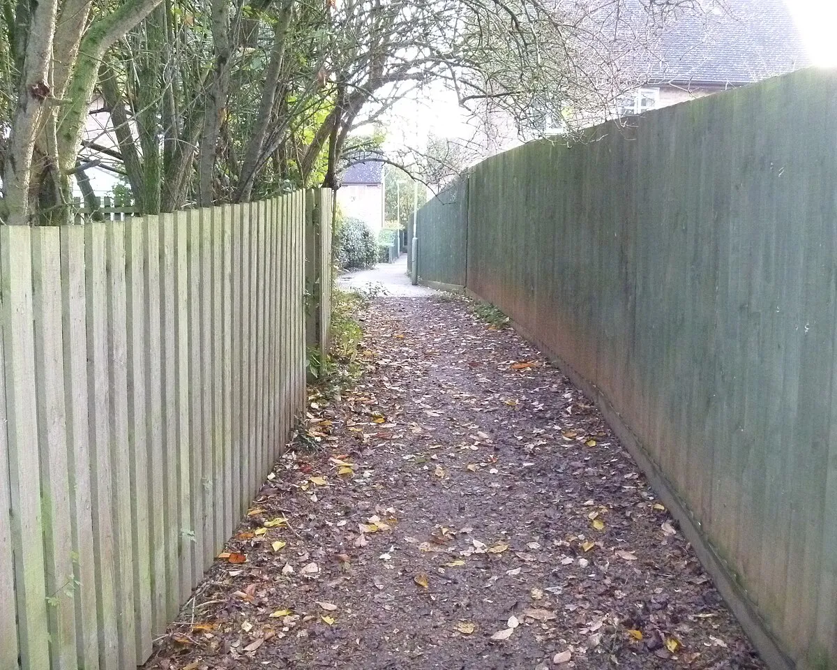 Between the houses