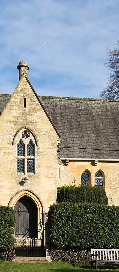 The church of St Michael and All Angels in Broad Campden, Gloucestershire. Built 1867-8, this church is a Grade II Listed Building in England.
