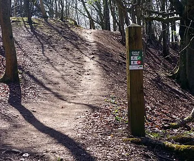 Cycle trail on Leckhampton Hill