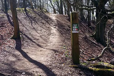 Cycle trail on Leckhampton Hill
