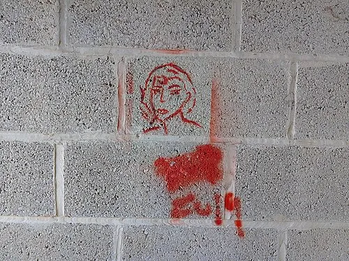 Bus shelter graffiti, Chaddleworth
