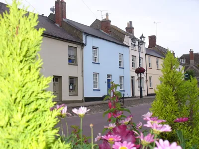 Georgian Cottages, Cricklade Old houses in the old town's main street - now painted in attractive pastel shades.