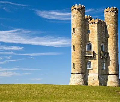 Broadway Tower, Cotswolds, England. Edited version of photo by Newton2 (cropped one person from the left).