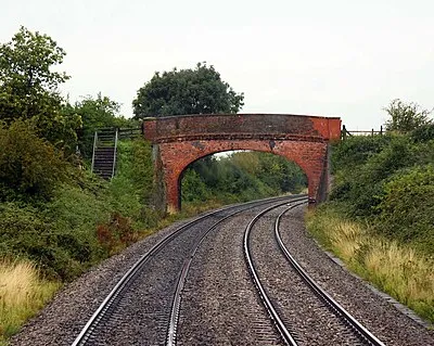 Bridge over the railway near Brockhill Farm