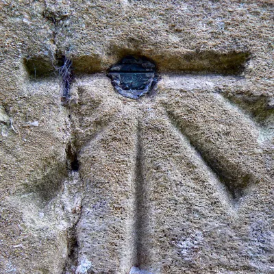 1 GL bolt, Ordnance Survey mark, St Leonard's Church, Stanton Fitzwarren, Swindon