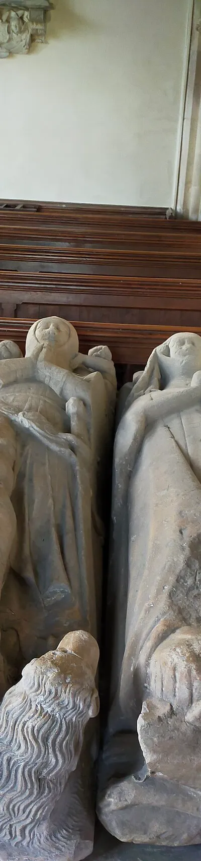 The tomb of Sir Thomas Berkeley (d. 1365) and his wife Joan at St Giles's Church, Coberley, Gloucestershire.