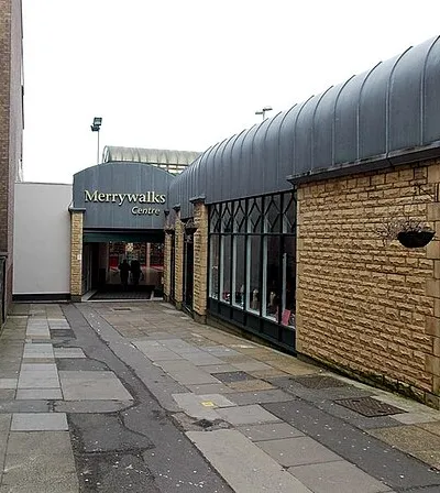An entrance to the Merrywalks Centre, Stroud