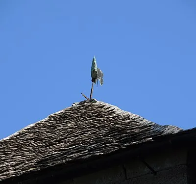 A sad cockerel on top of St Bartholomew's