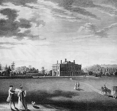 Engraving of Wallsworth Hall, Gloucestershir, 1771.