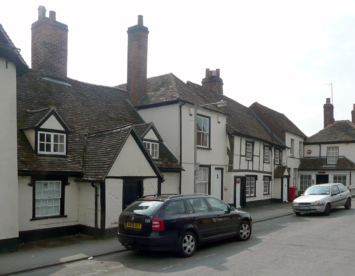 Former Almshouses, 14-21 West Mills, Newbury, mainly late 17th Century.