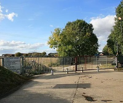Entrance to Viscount Court Industrial estate on the southern edge of Brize Norton.