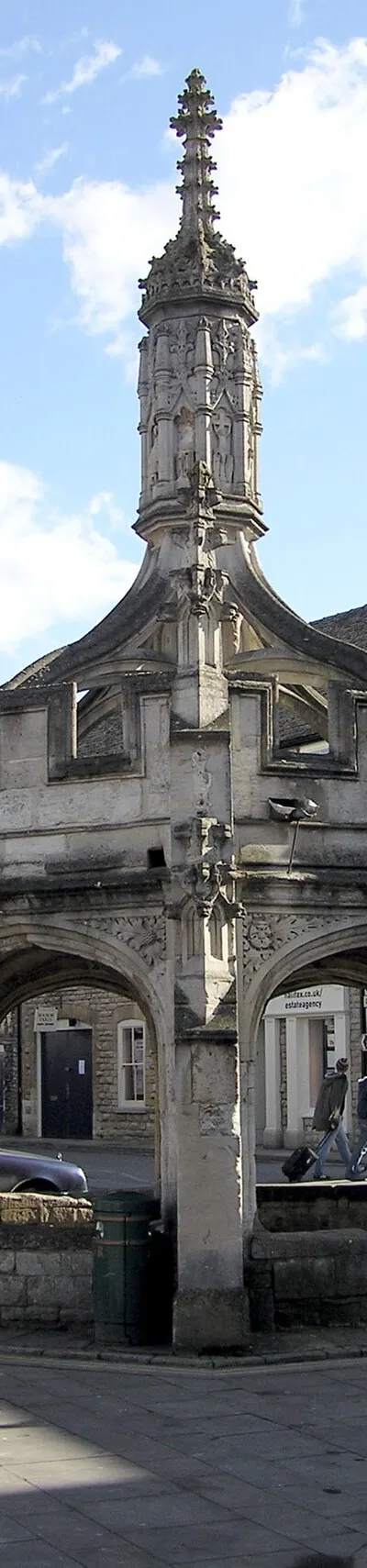 The Market Cross was built at the end of the 15th Century and was, according to a quote of the time,  “a place for poor folkes to stand when the rain cometh” . Today it remains one of the finest examples of its kind in England.

Taken by Adrian Pingstone in February 2005 and released to the public domain.