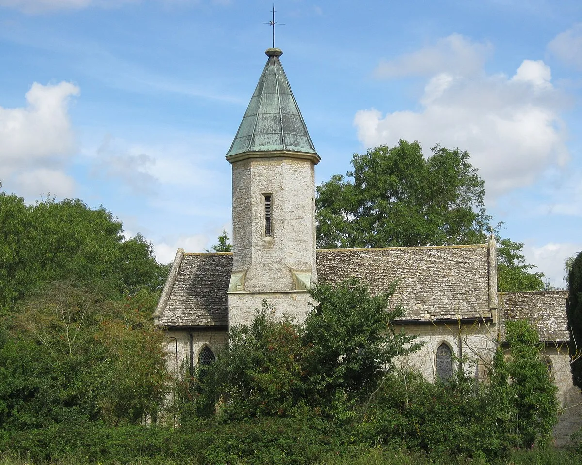 Holy Trinity parish church, Lew, Oxfordshire, England, seen from the south