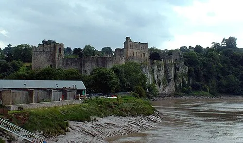 Chepstow Castle, Monmouthshire, from the River Wye