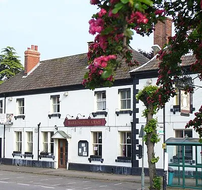 The Barrington Arms public house, Shrivenham, Oxfordshire (formerly Berkshire). The pub is named after a former Lord of the Manor and is on the south side of the High Street.