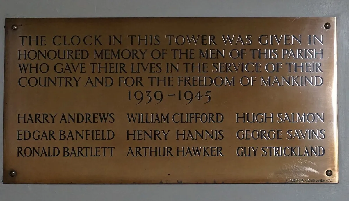 2nd World War memorial plaque