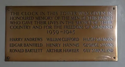 2nd World War memorial plaque