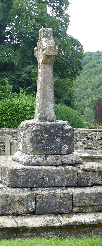 Churchyard cross in St Peter's churchyard: Grade II listed building in Rendcomb, Gloucestershire, UK.
.mw-parser-output .messagebox{margin:4px 0;width:auto;border-collapse:collapse;border:2px solid var(--border-color-progressive,#6485d1);background-color:var(--background-color-neutral-subtle,#fbfcff);color:var(--color-base,#202122);box-sizing:border-box;border-inline-start-width:8px}.mw-parser-output .messagebox.mbox-small{font-size:88%;line-height:1.25em}.mw-parser-output .mbox-warning,.mw-parser-output .mbox-speedy{border:2px solid var(--border-color-error,#b22222);background:var(--background-color-error-subtle,#ffdbdb);border-inline-start-width:8px}.mw-parser-output .mbox-serious,.mw-parser-output .mbox-delete,.mw-parser-output .mbox-stop{border:2px solid var(--border-color-error,#b22222);border-inline-start-width:8px}.mw-parser-output .mbox-issue,.mw-parser-output .mbox-content{border:2px solid #f28500;background:var(--background-color-warning-subtle,#ffe);border-inline-start-width:8px}.mw-parser-output .mbox-query,.mw-parser-output .mbox-style{border:2px solid #f4c430;background:var(--background-color-warning-subtle,#ffe);border-inline-start-width:8px}.mw-parser-output .mbox-shit{border:2px solid #960;border-inline-start-width:8px}.mw-parser-output .mbox-license{border:2px solid #88a;border-inline-start-width:initial}.mw-parser-output .mbox-legal{border:2px solid var(--border-color-notice,#666);background:var(--background-color-base,#fff);border-inline-start-width:8px}.mw-parser-output .mbox-honor{border:2px solid #ca3;background:var(--background-color-warning-subtle,#fcf4db);border-inline-start-width:8px}.mw-parser-output .mbox-growth{border:2px solid #8d4;background:var(--background-color-success-subtle,#d5fdf4);border-inline-start-width:8px}.mw-parser-output .mbox-move{border:2px solid #93c;border-inline-start-width:8px}.mw-parser-output .mbox-protection,.mw-parser-output .mbox-message{border:2px solid var(--border-color-base,#aaa);border-inline-start-width:8px}.mw-parser-output .messagebox .mbox-text{border:none;padding:0.25em 0.9em;width:100%}.mw-parser-output .messagebox .mbox-image{border:none;padding:2px 0 2px 0.9em;text-align:center}.mw-parser-output .messagebox .mbox-imageright{border:none;padding:2px 0.9em 2px 0;text-align:center}.mw-parser-output .messagebox .mbox-empty-cell{border:none;padding:0;width:1px}.mw-parser-output .messagebox .mbox-invalid-type{text-align:center}@media(min-width:720px){.mw-parser-output .messagebox{margin:4px 10%}.mw-parser-output .messagebox.mbox-small{clear:right;float:right;margin:4px 0 4px 1em;width:238px}}body.skin--responsive .mw-parser-output table.messagebox img{max-width:none!important}Wikidata has entry Churchyard cross in St Peter's churchyard (Q17659343) with data related to this item.