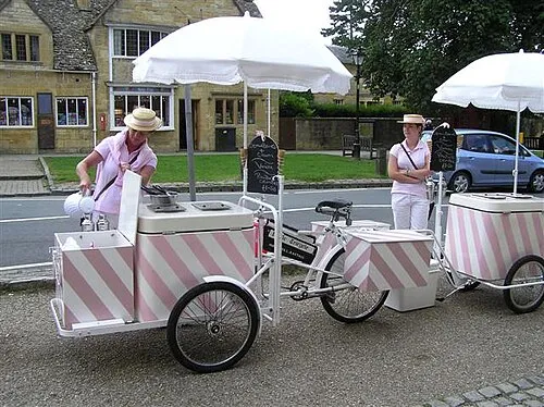 Anyone for an ice cream? Pictured along High Street, Broadway