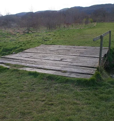 Bridge of Sleepers, St Wulstans Nature Reserve A very massive bridge for an extremely small stream. Much of this nature reserve was just agricultural fields mainly used for grazing,
