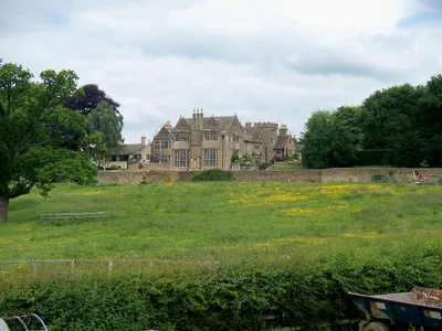 Nether Swell Manor, near to Lower Swell, Gloucestershire, Great Britain.
Seen from the footpath. The word Nether means lower.