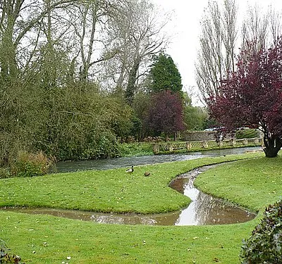 Mill grounds, Minster Lovell The River Windrush downstream of the mill that was built 1806.
