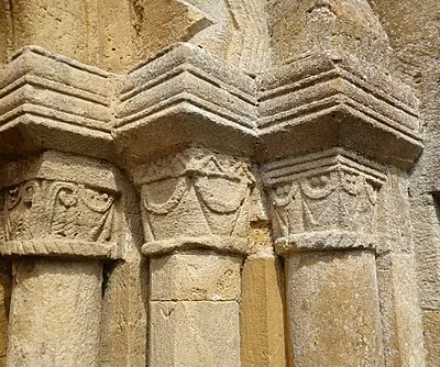 Capitals in Guiting Power church