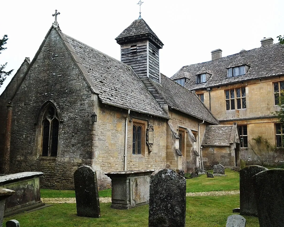 St Bartholomew's parish church, Whittington, Gloucestershire, seen from the northeast